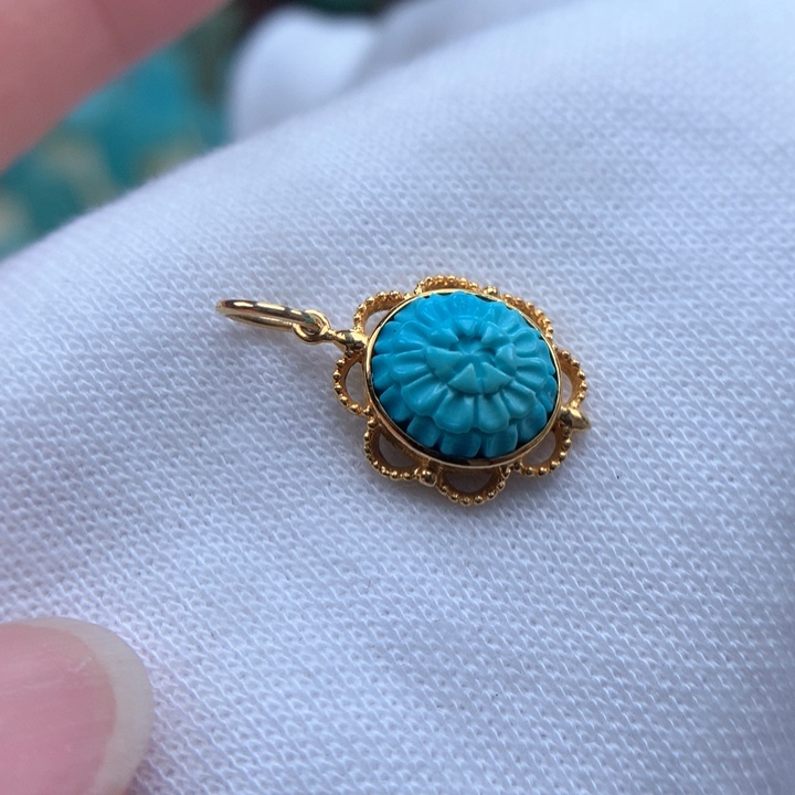 绿松石绿松石配饰18K金镶嵌