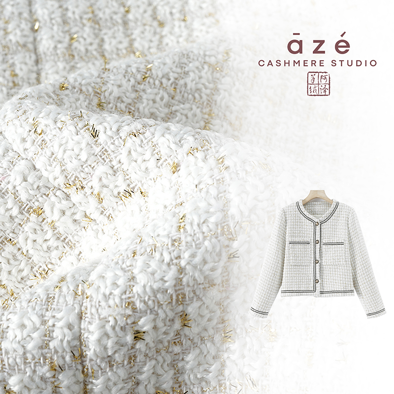 女短款短外套重工可潮流外套小香风长袖上衣开衫编织53-K51