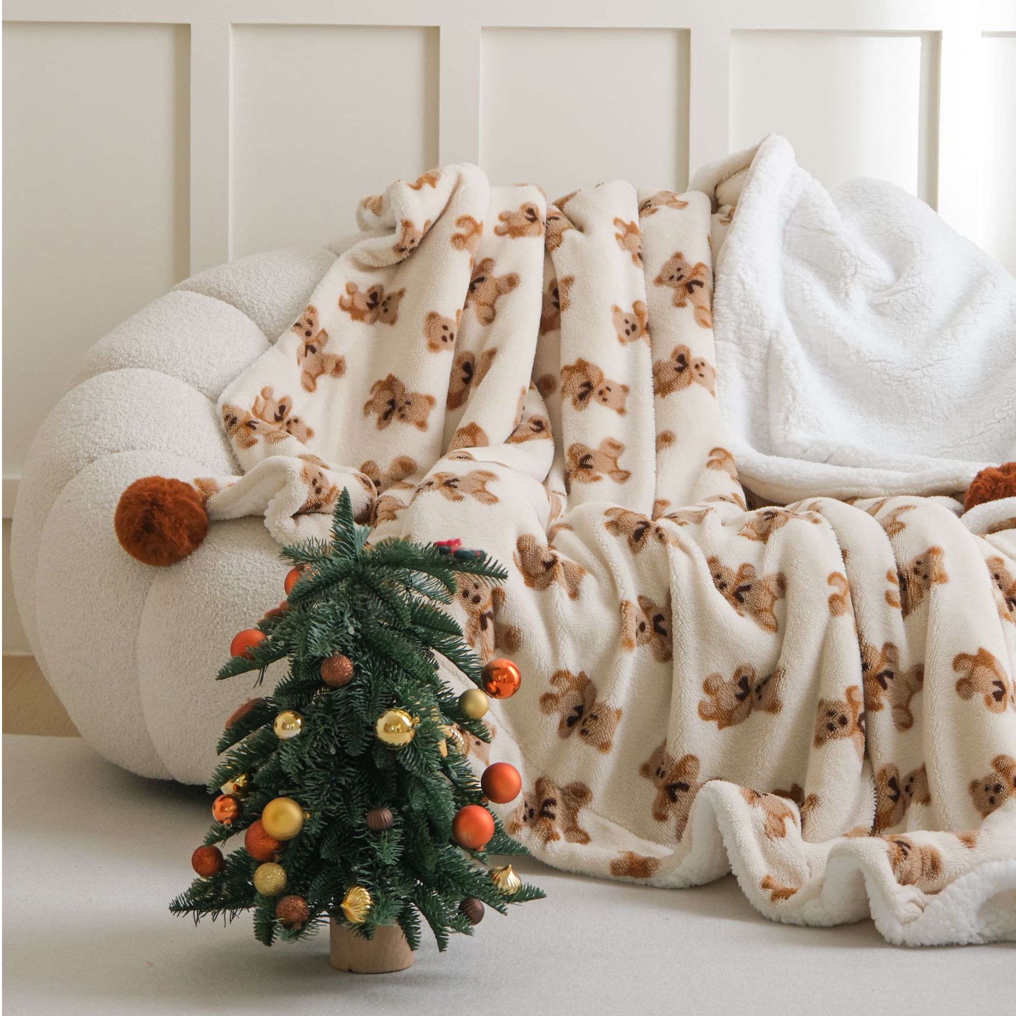 【球球泰迪印花熊】春秋被冬被可爱四季款盖被200*180