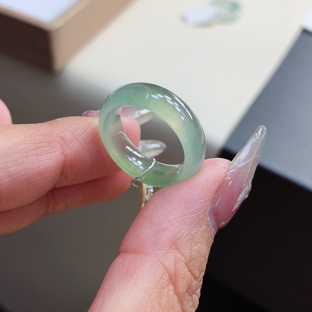 翡翠戒指未镶嵌槐**笙13号