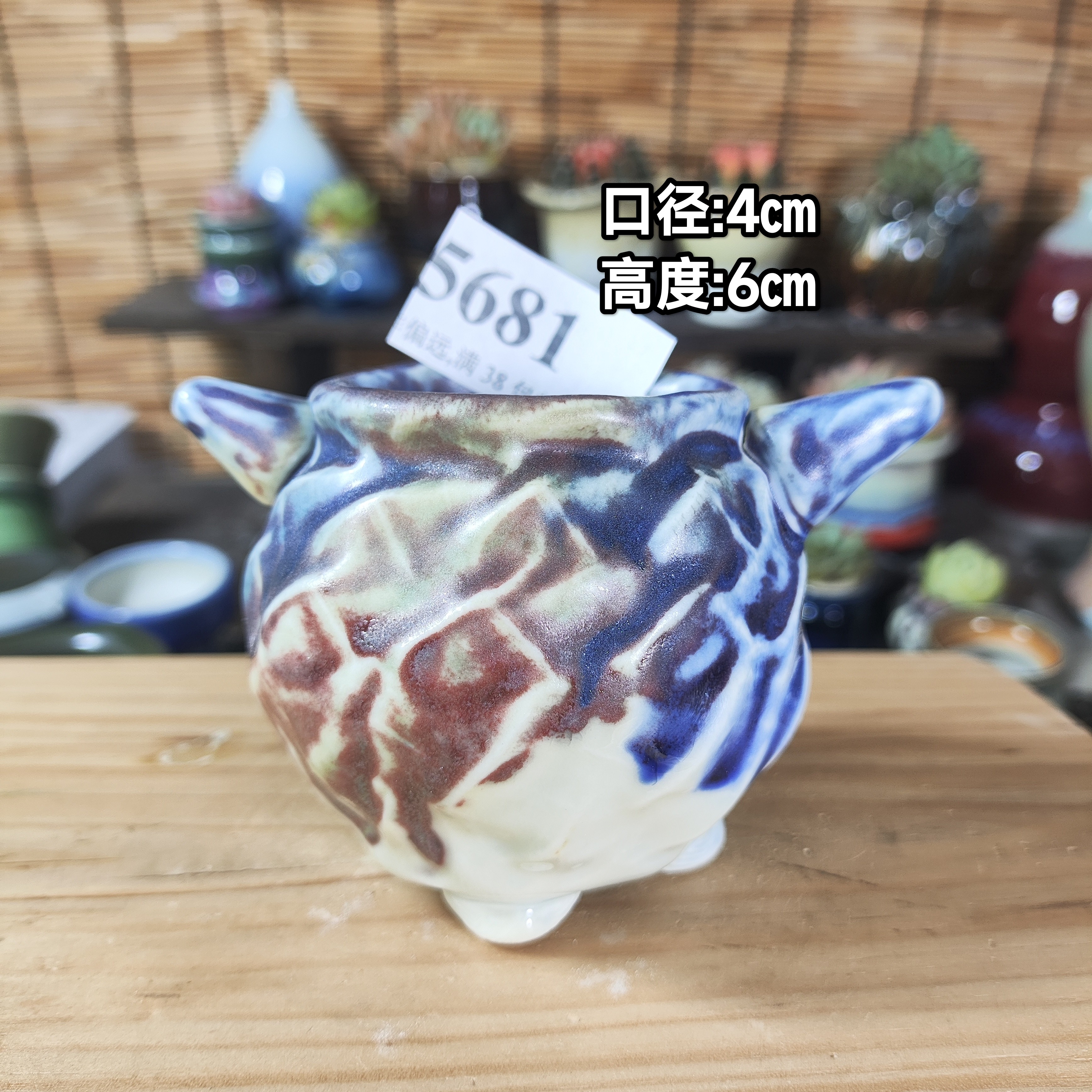 手工创意多肉花盆摆件迷你多肉花盆景德镇纯手工制做