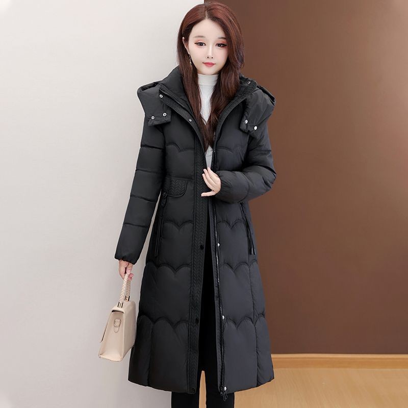 新款中长款加厚时尚修身冬季白鸭绒高端保暖羽绒服女显瘦外套爆款