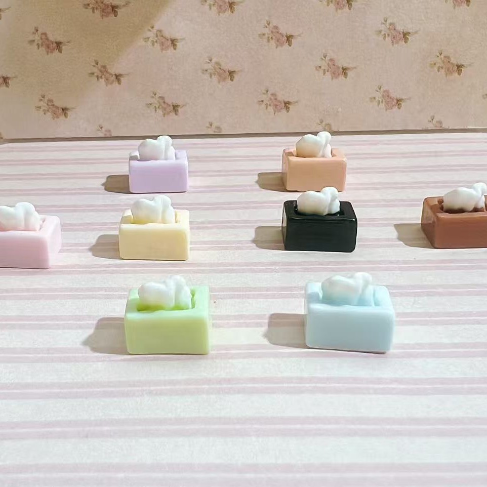 DLM定制迷你纸抽盒卡通树脂diy手工制作发夹手机壳饰品配饰件配件