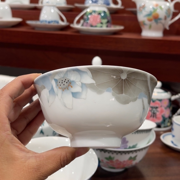醴陵高温瓷手绘12厘米米饭碗
