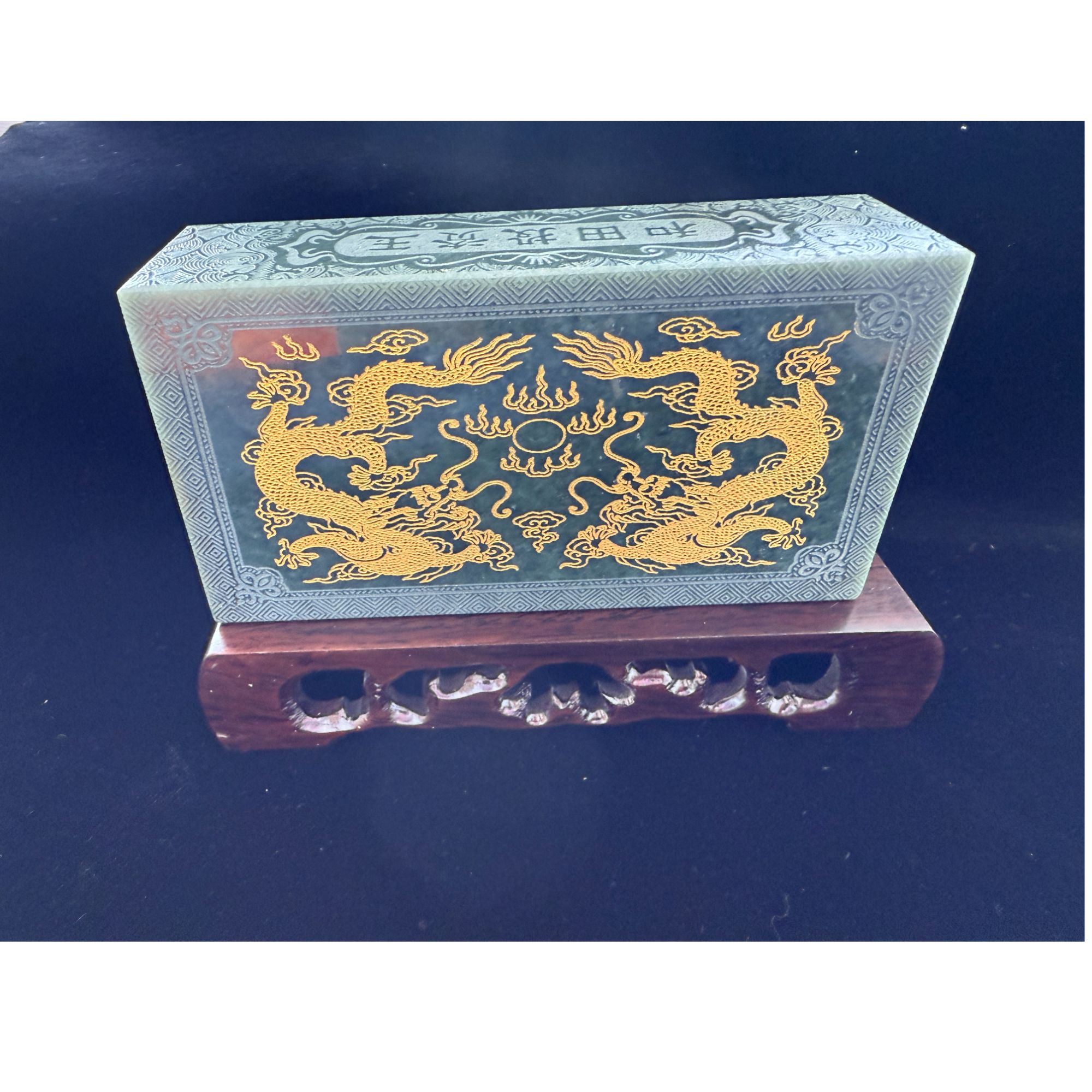 天然玉石  和田玉 双龙 高 端 复古  摆件 多样性发 拍一发一