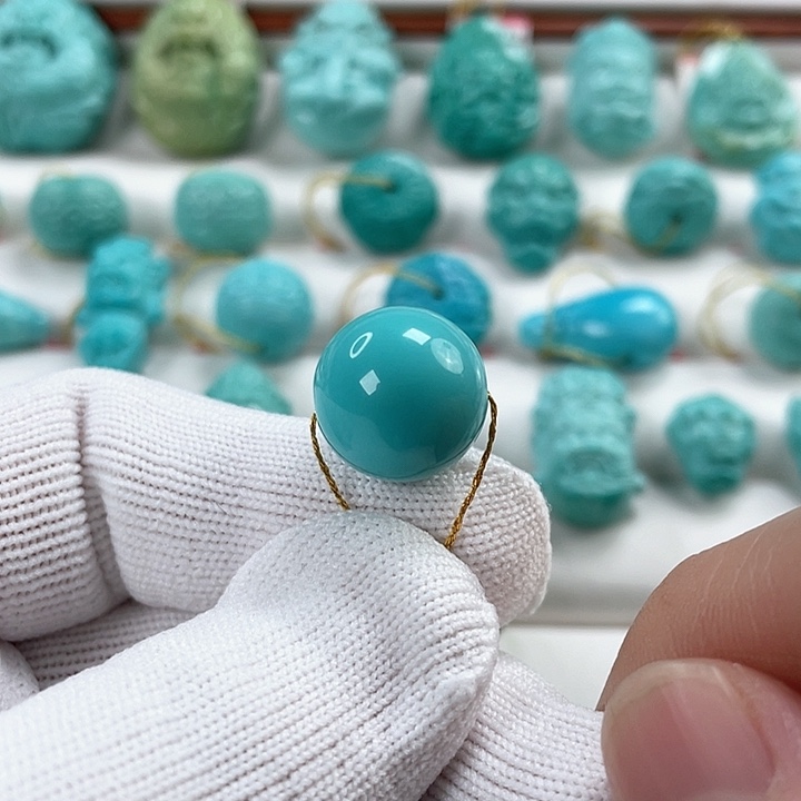 绿松石车挂未镶嵌尺寸14.7