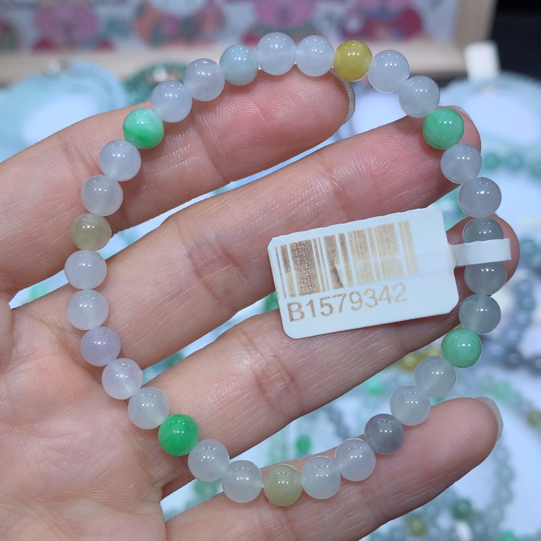 翡翠未镶嵌手链天然