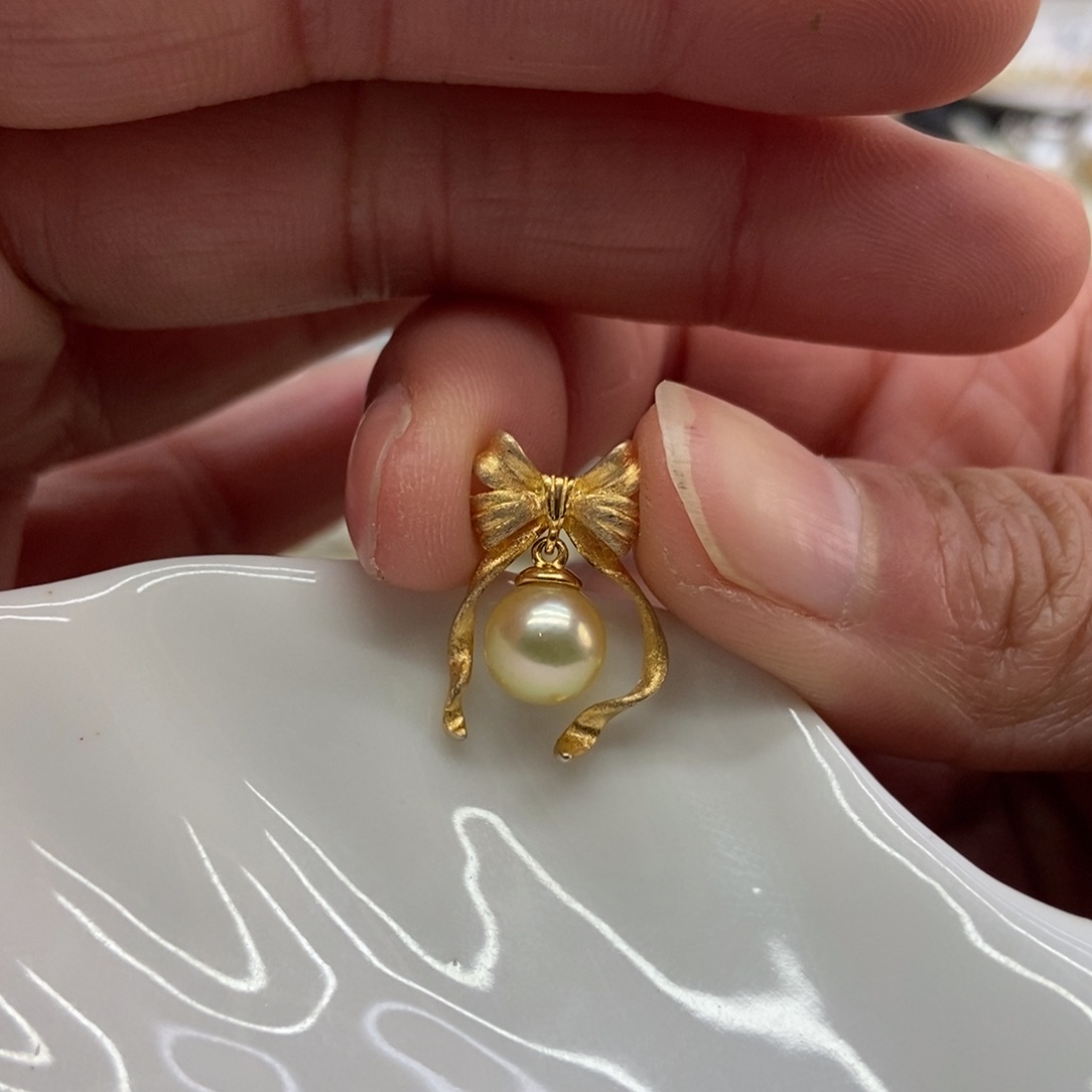 海水珍珠吊坠(不含链)银S925镶嵌