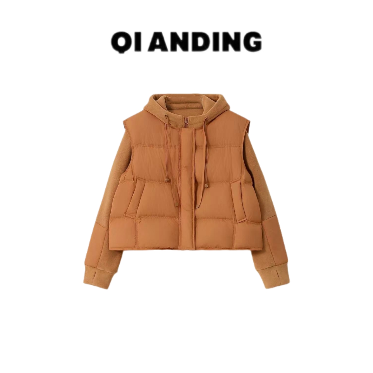 【QIANDING】【雪壳三合一羽绒服】时尚百搭保暖羽绒服F114