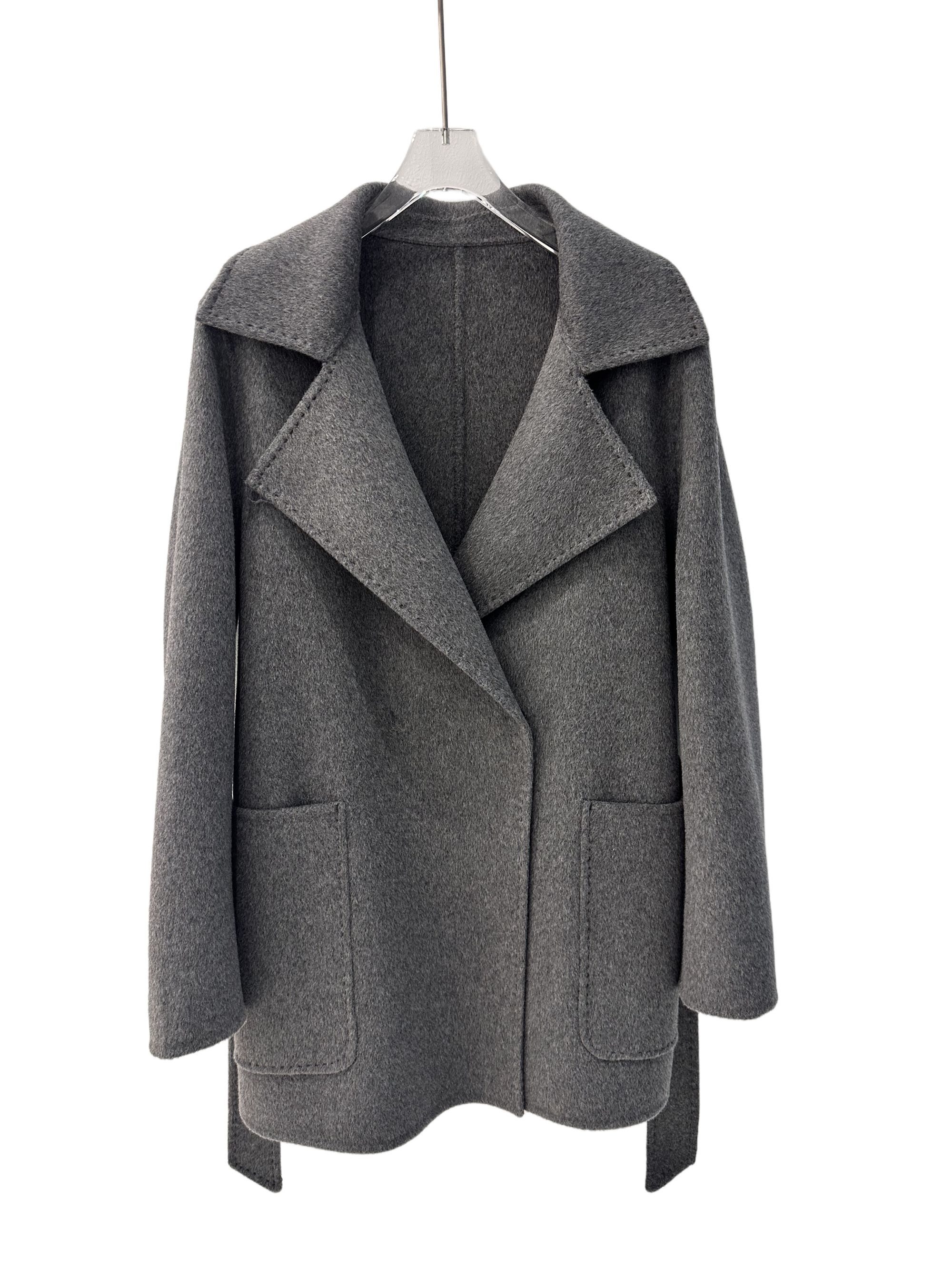 1818款秋冬中长款女士气质时尚百搭宽松双面呢高级羊绒毛呢大衣