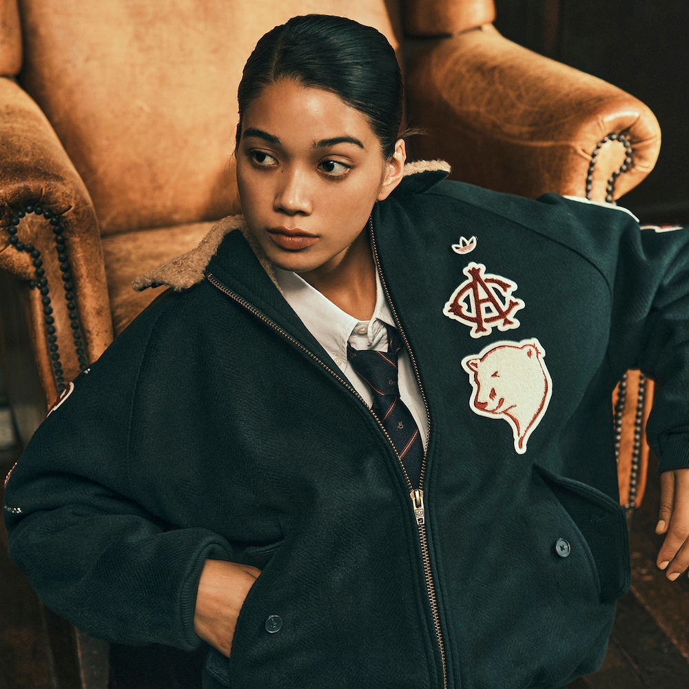 NOAdidas陈冠希联名款中性风加厚加绒秋冬保暖夹克外套 IK2954