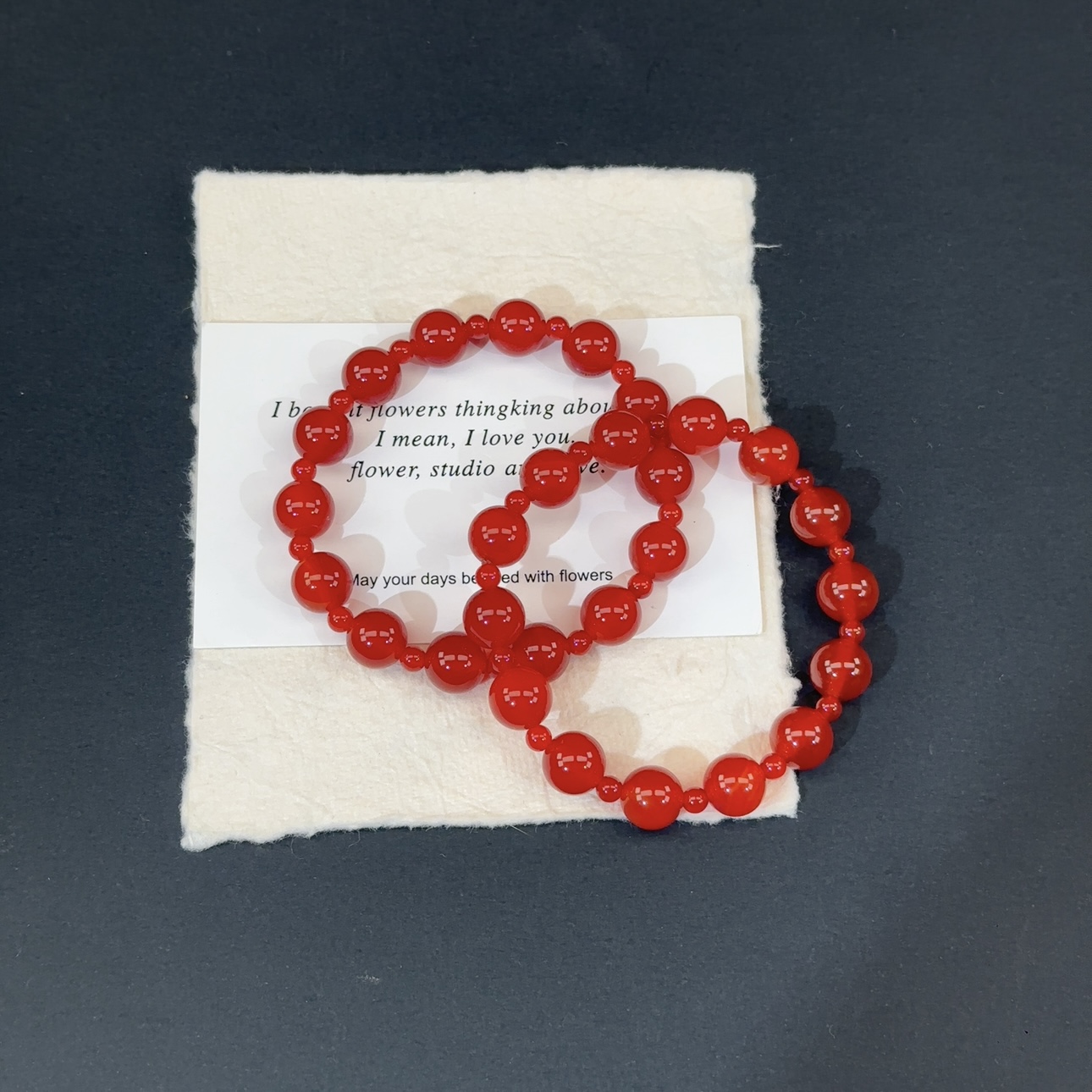 【露丝同款】天然红玛瑙手串10mm+多样性发一s19