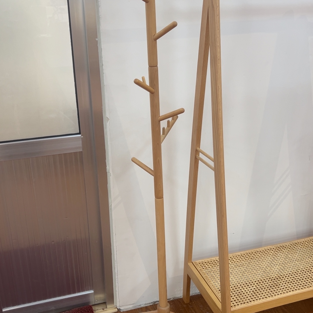 木榉木衣架实木落地