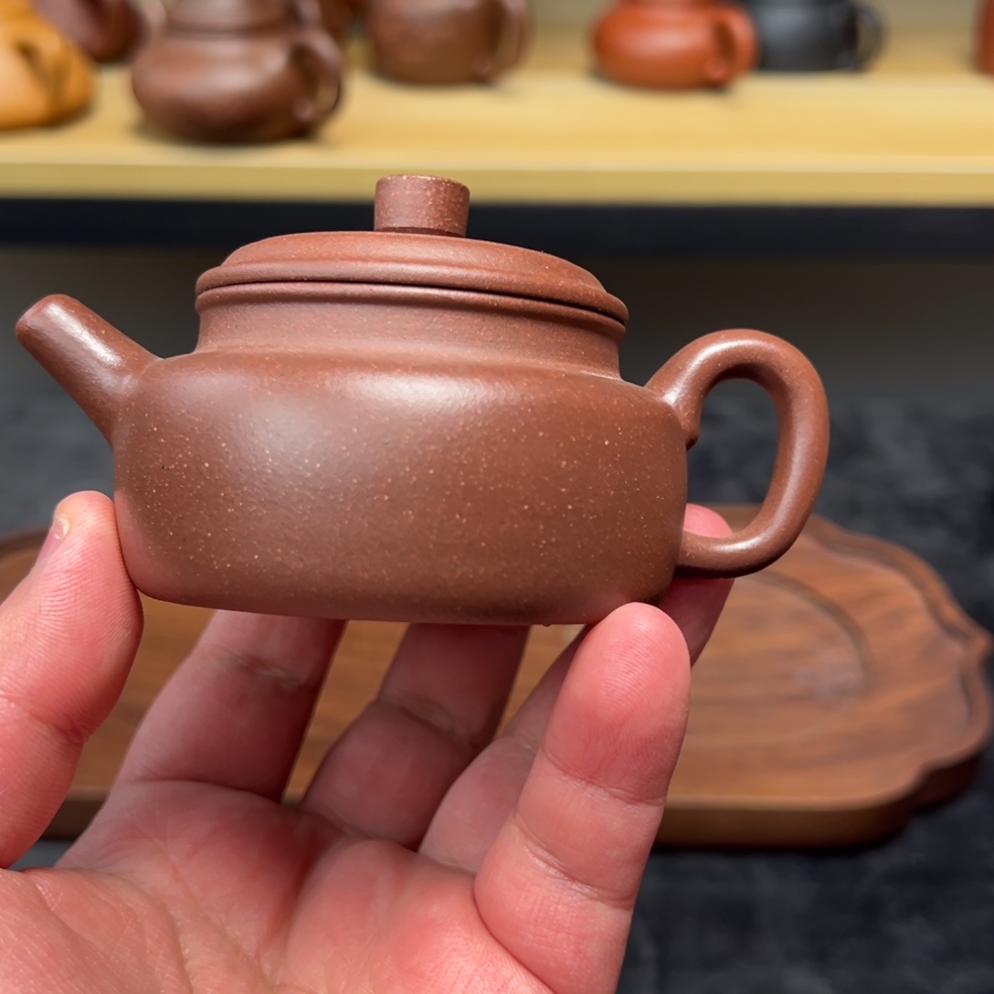 紫砂茶壶100cc老紫泥德钟