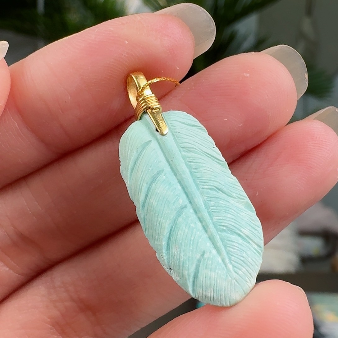 绿松石珠宝奇石18K金镶嵌