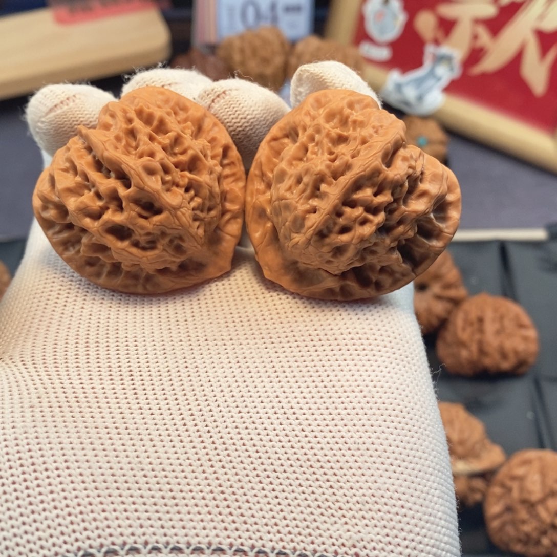 把件文玩核桃走色漂亮系列40尺挂月峰佛肚F402