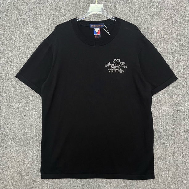 未使用 LouisVuitton/路易威登 美洲杯贴钻短袖/4L码/存放/13593