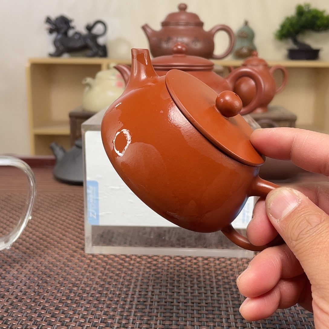 紫砂茶壶爱**处微瑕处理