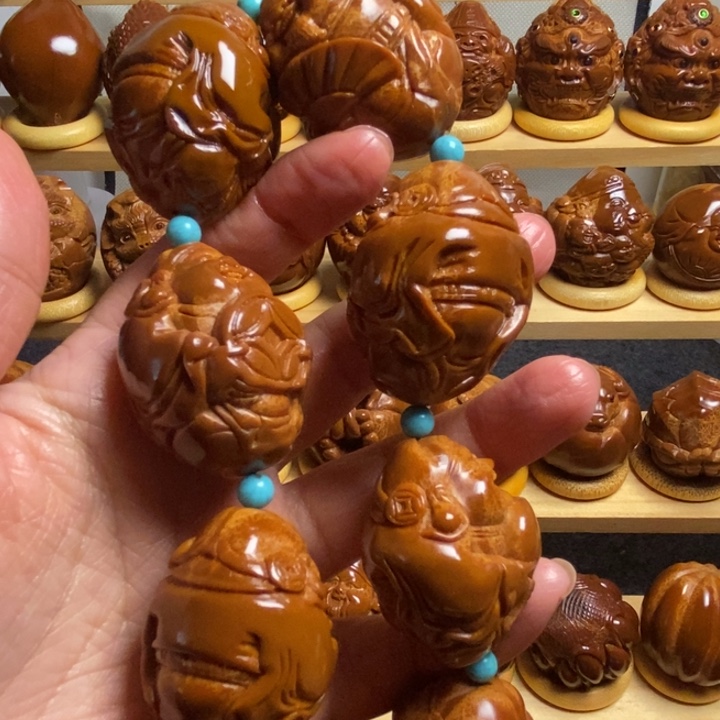 万***缘橄榄核把件巴西进口大橄榄财神