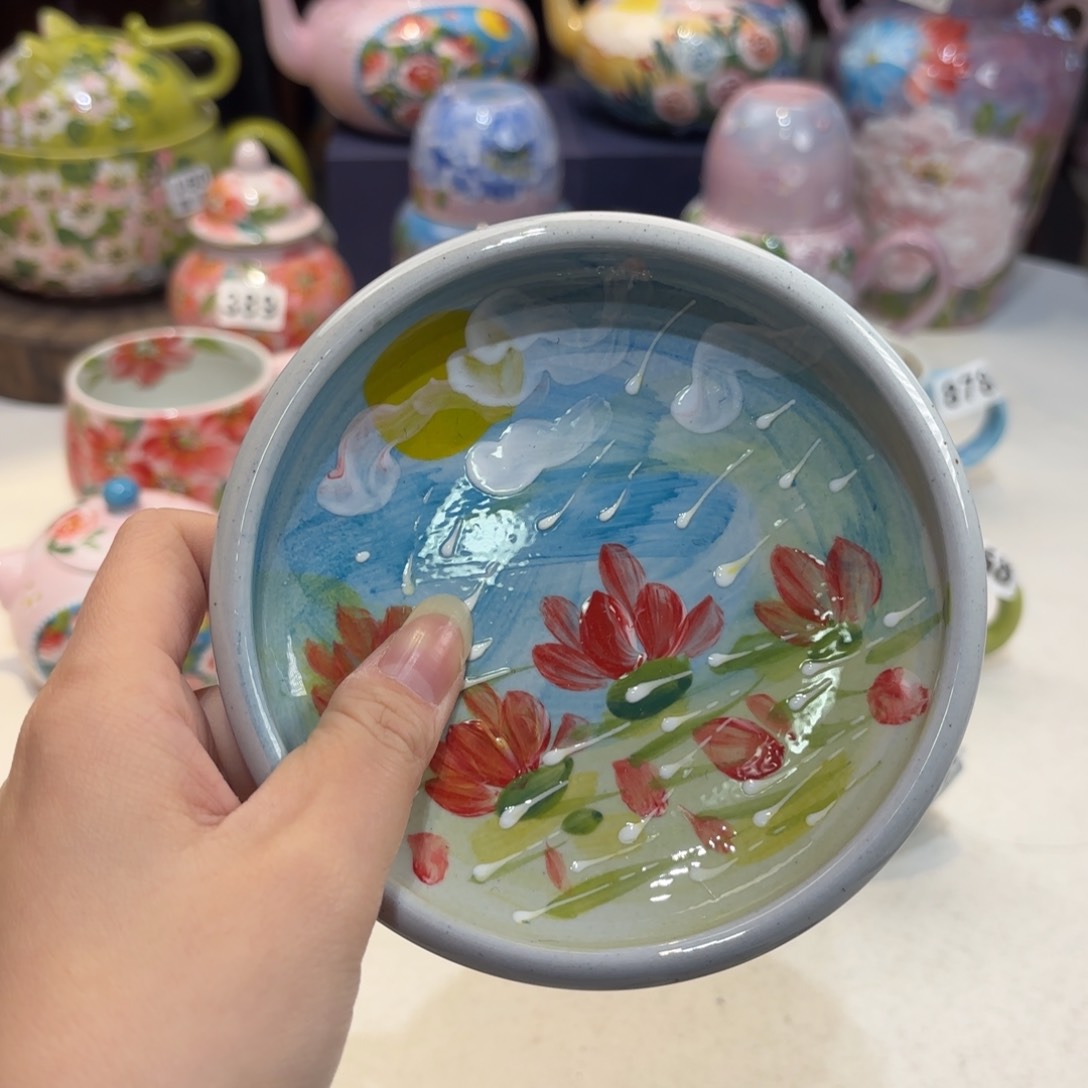 景德镇手绘高温釉下彩陶瓷茶具