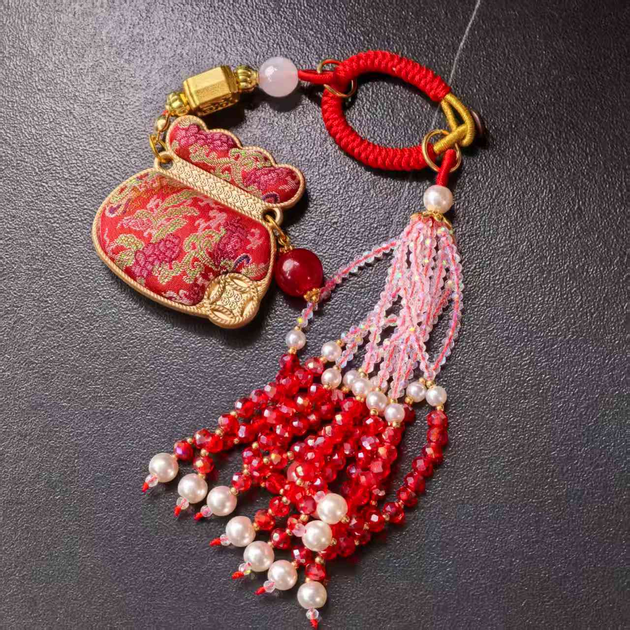 上久楷宋锦马年配饰  招财猫/来财马/福袋 