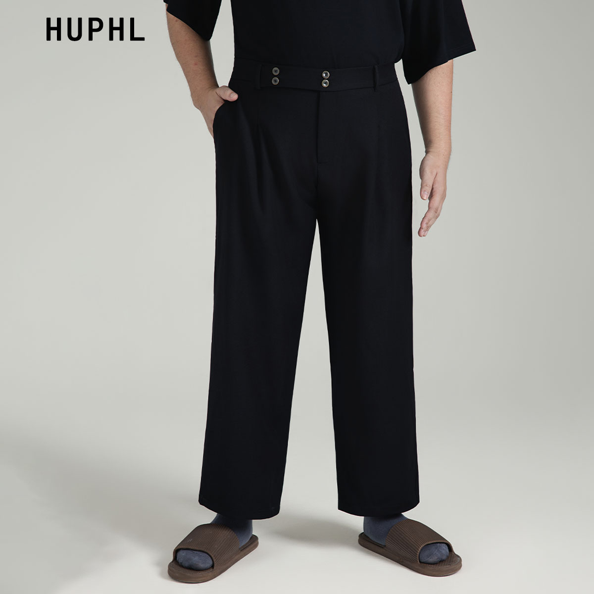 那不勒斯大码西裤宽松黑色直筒垂感正装长裤春秋商务加肥加大男士