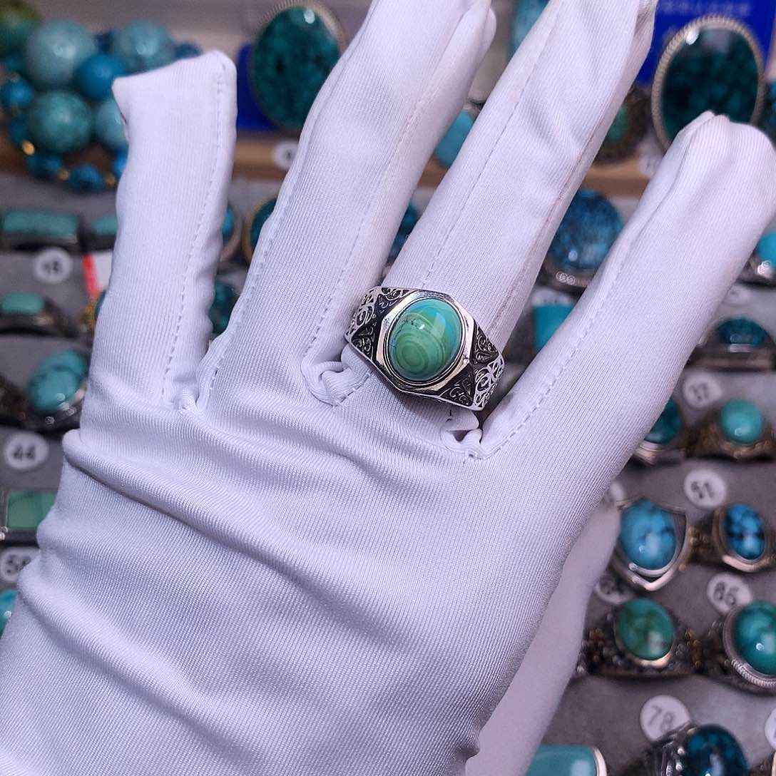 绿松石挂件银S925镶嵌?****?