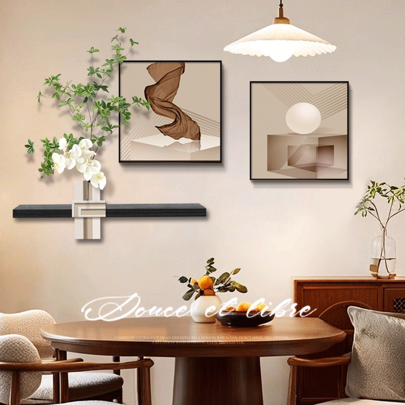 现代简约餐厅装饰画轻奢艺术饭厅挂画水培绿植餐桌墙面壁画餐厅画