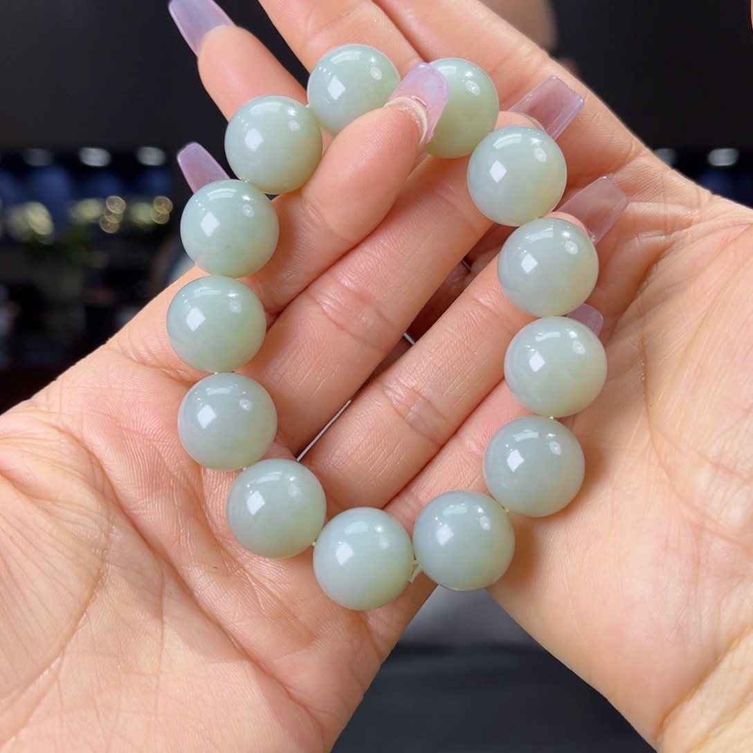 未镶嵌手串和田玉天然和田玉新疆且末天空蓝料16