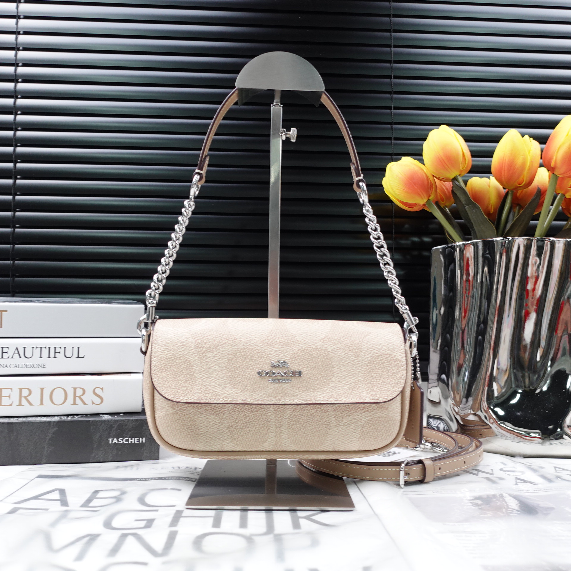 95新 COACH/蔻驰 单肩包/T10240045