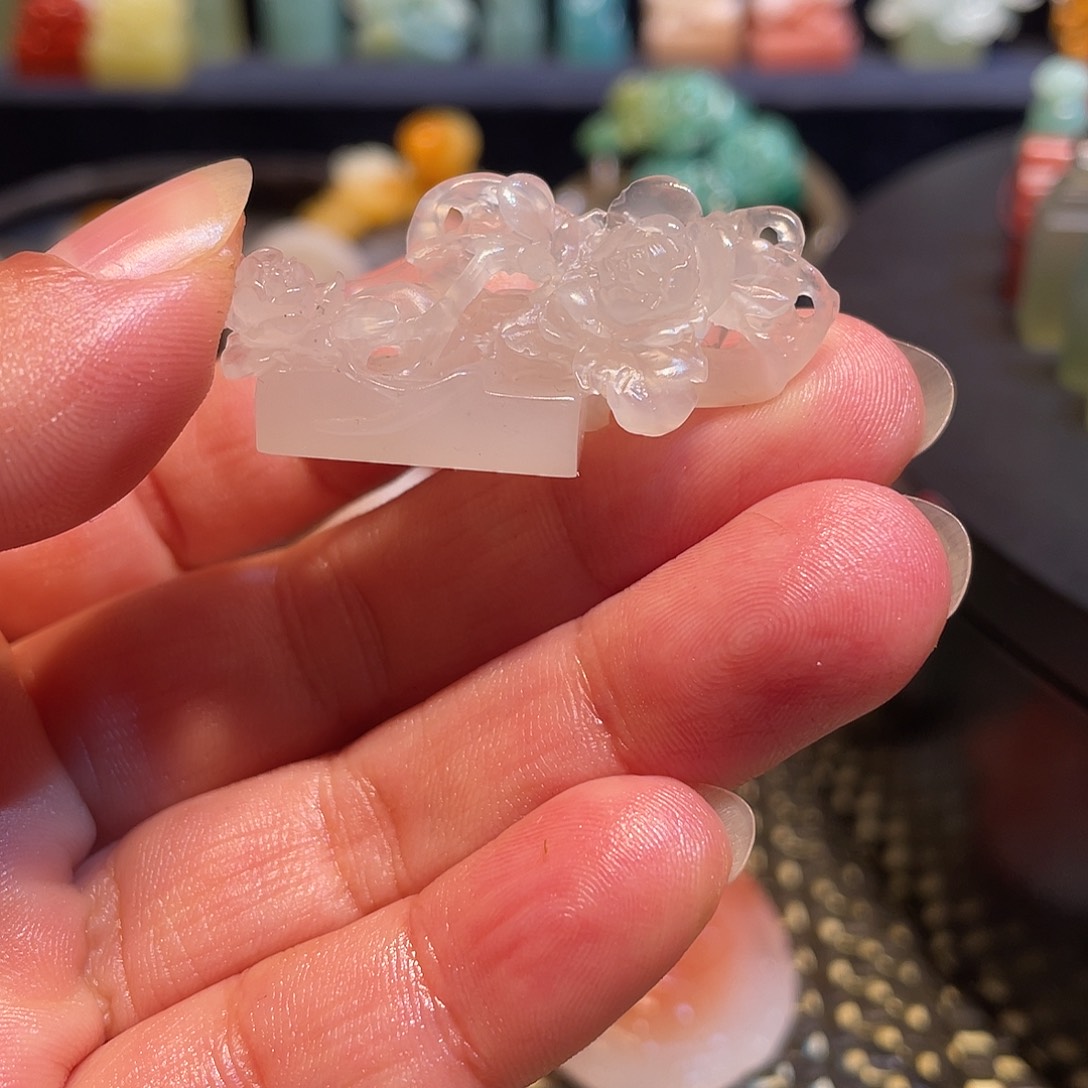 ！***昌化石印石牡丹花印章精品欣赏