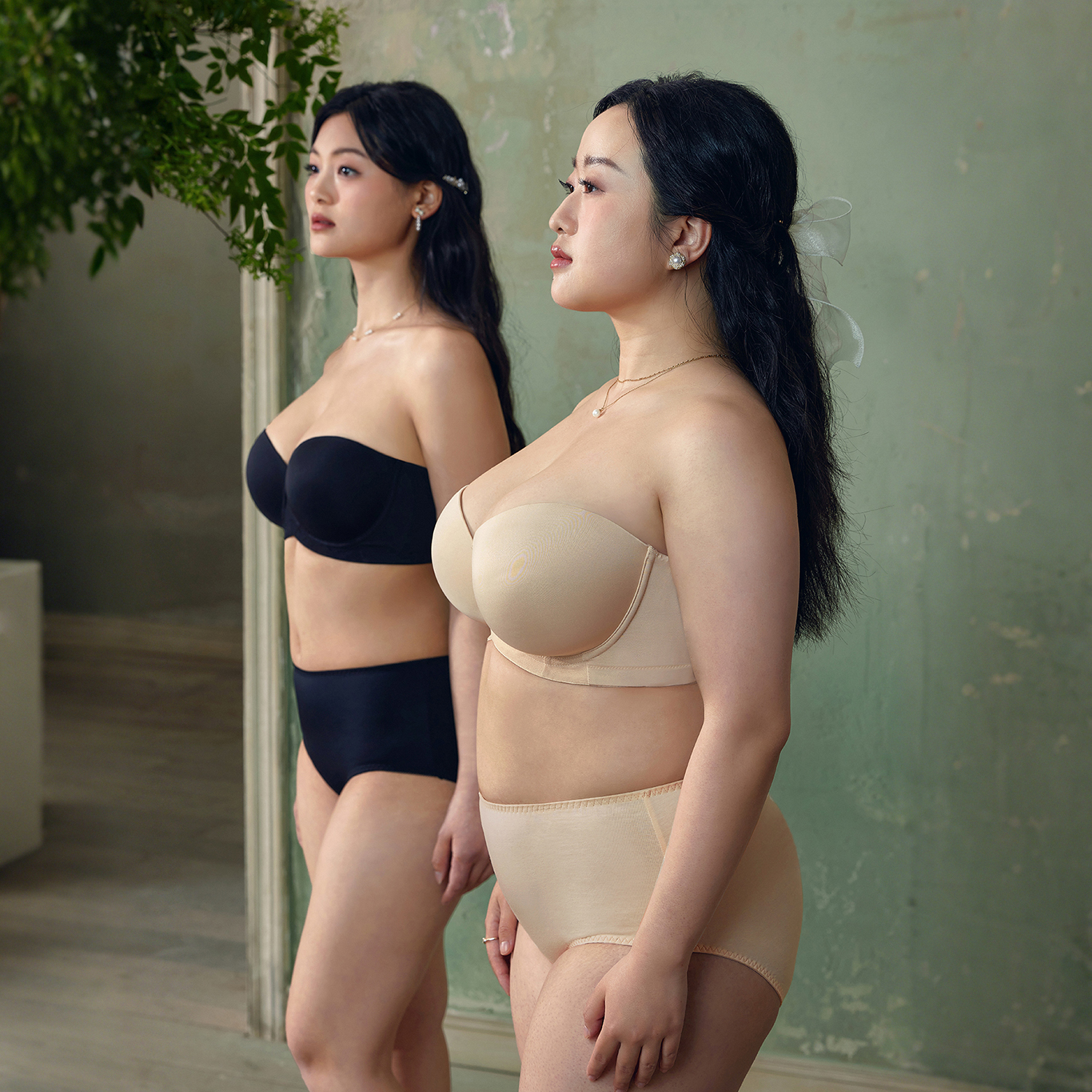 无肩带内衣女大胸防滑聚拢抹胸隐形裹胸大码文胸夏季薄款E3W031