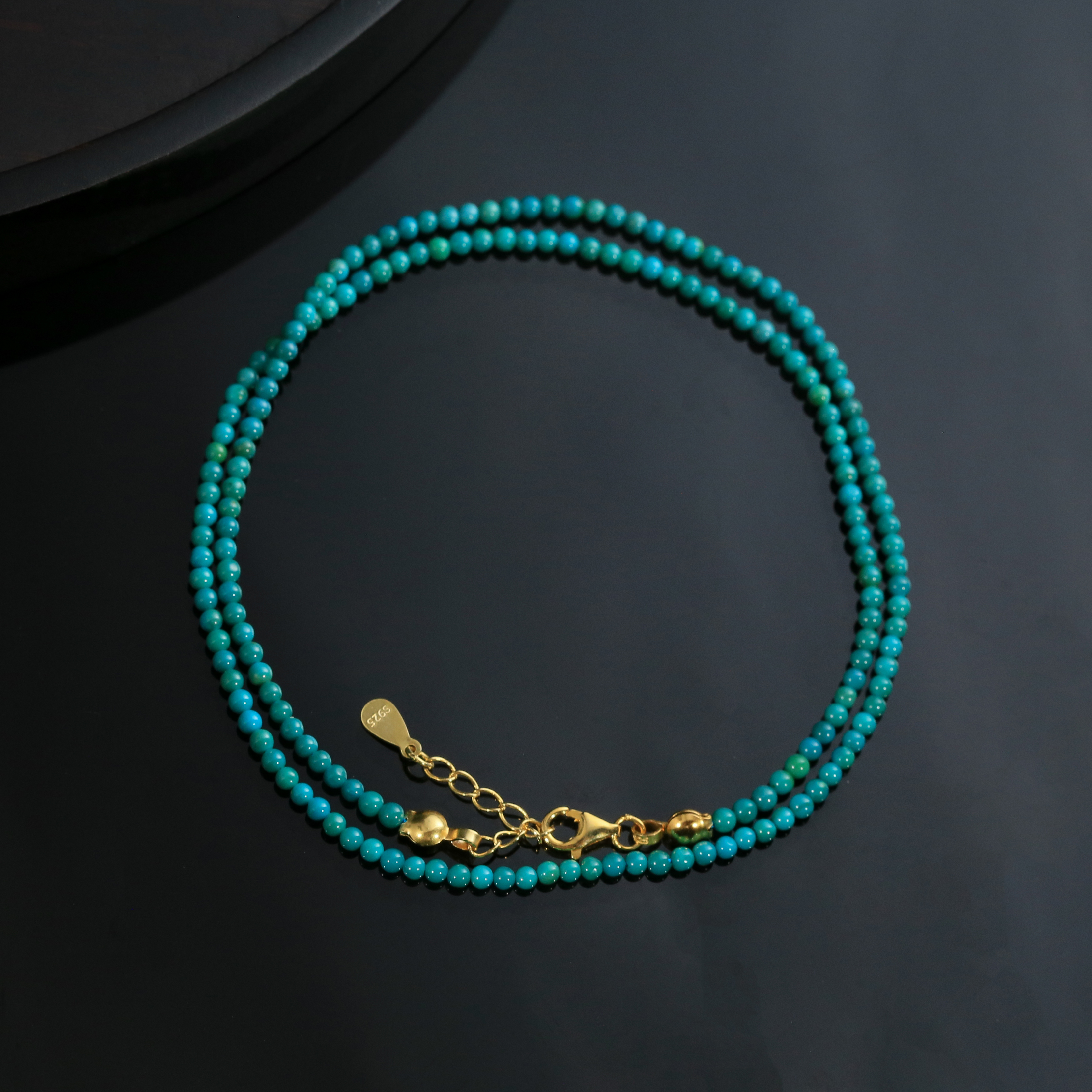 【闫闫专属】安曼博 S925美松绿松石项链 约2mm XZ0121BZ