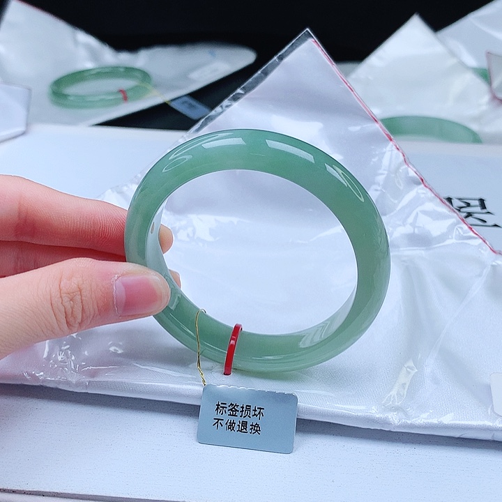 翡翠手镯未镶嵌L***❤缅甸天然a货手镯54