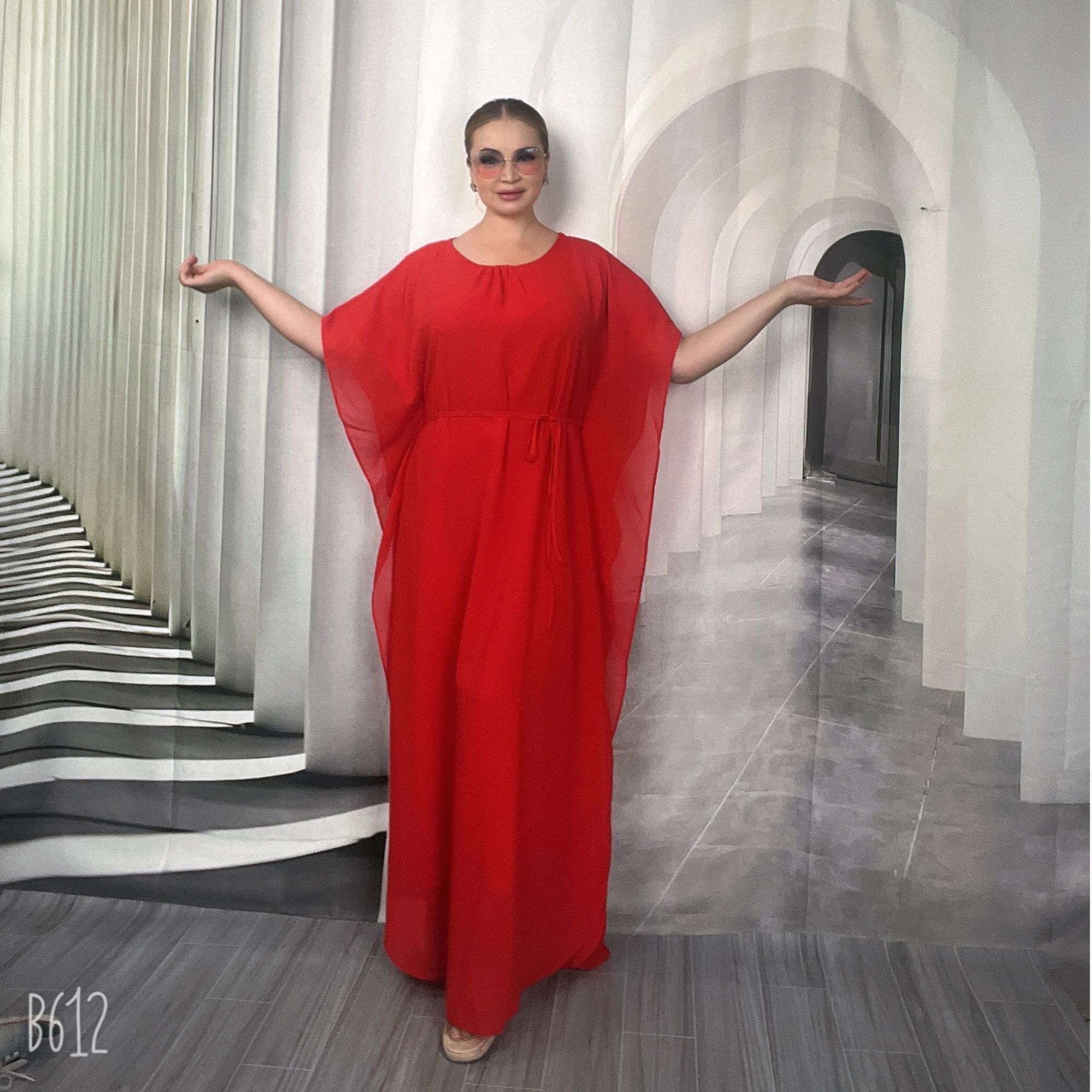 连袖夏季短袖H型裙少女风连衣裙设计师中长款极简风