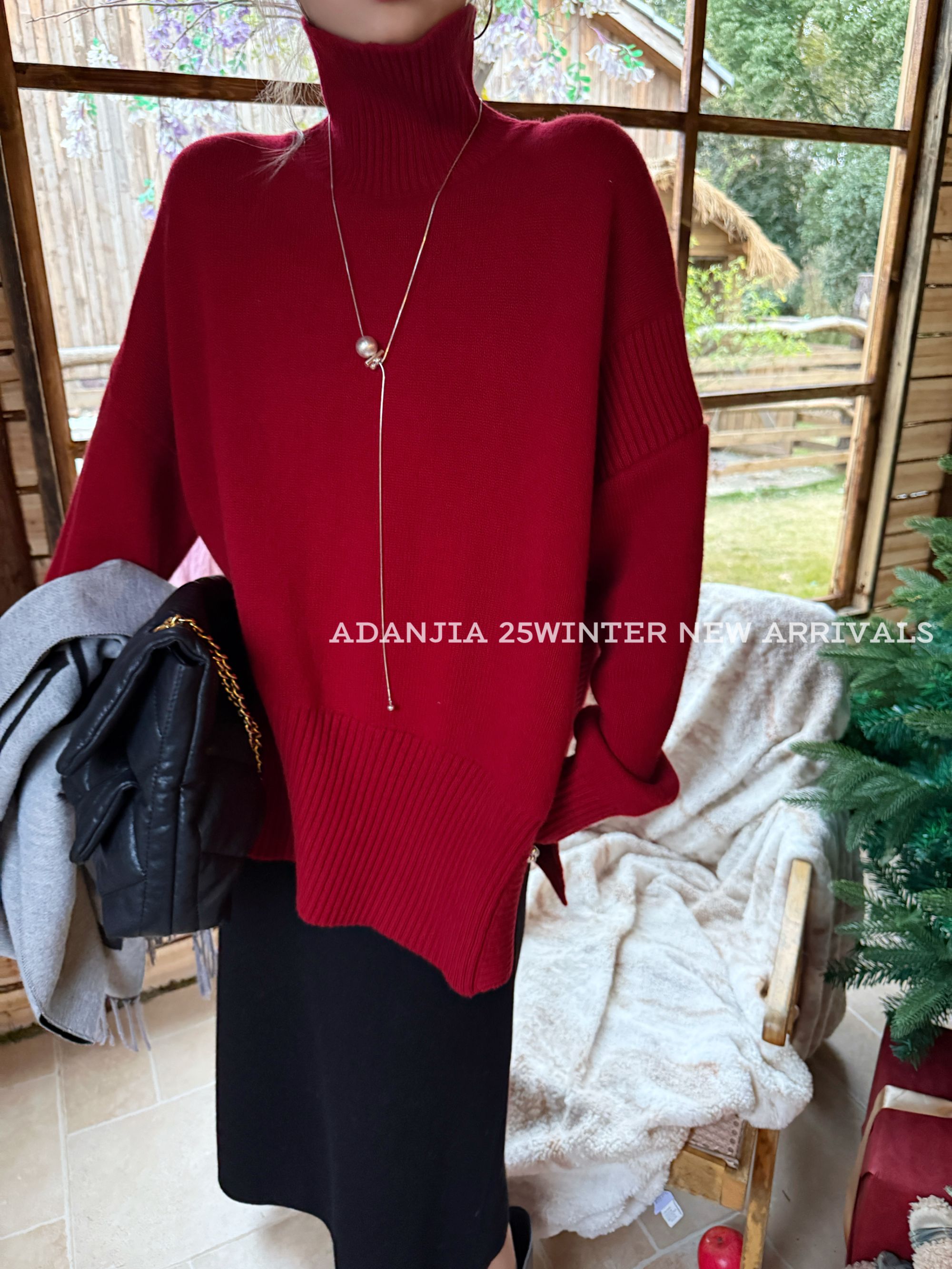 高领休闲风常规长袖毛衣时尚秋冬20251214