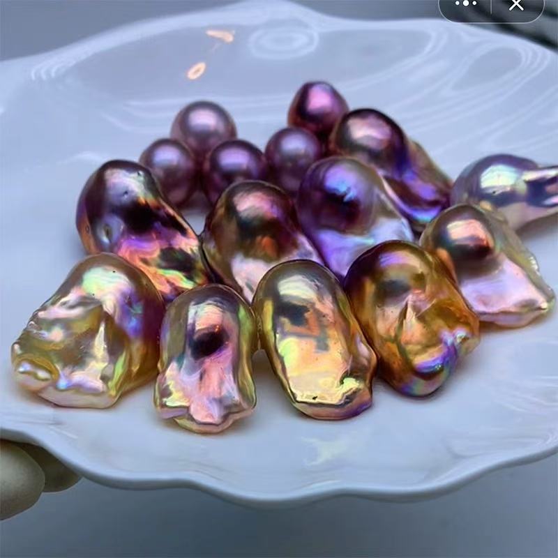 天然珍珠巴洛克幻彩风格气质百搭时尚