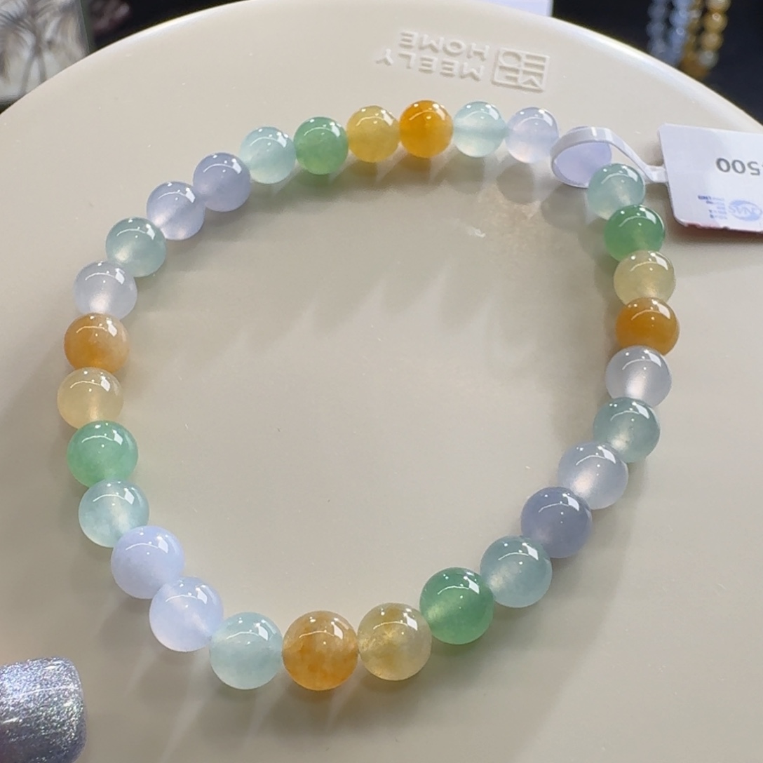 未镶嵌手链翡翠冰胶马卡龙手串卡6 大漏！福利！