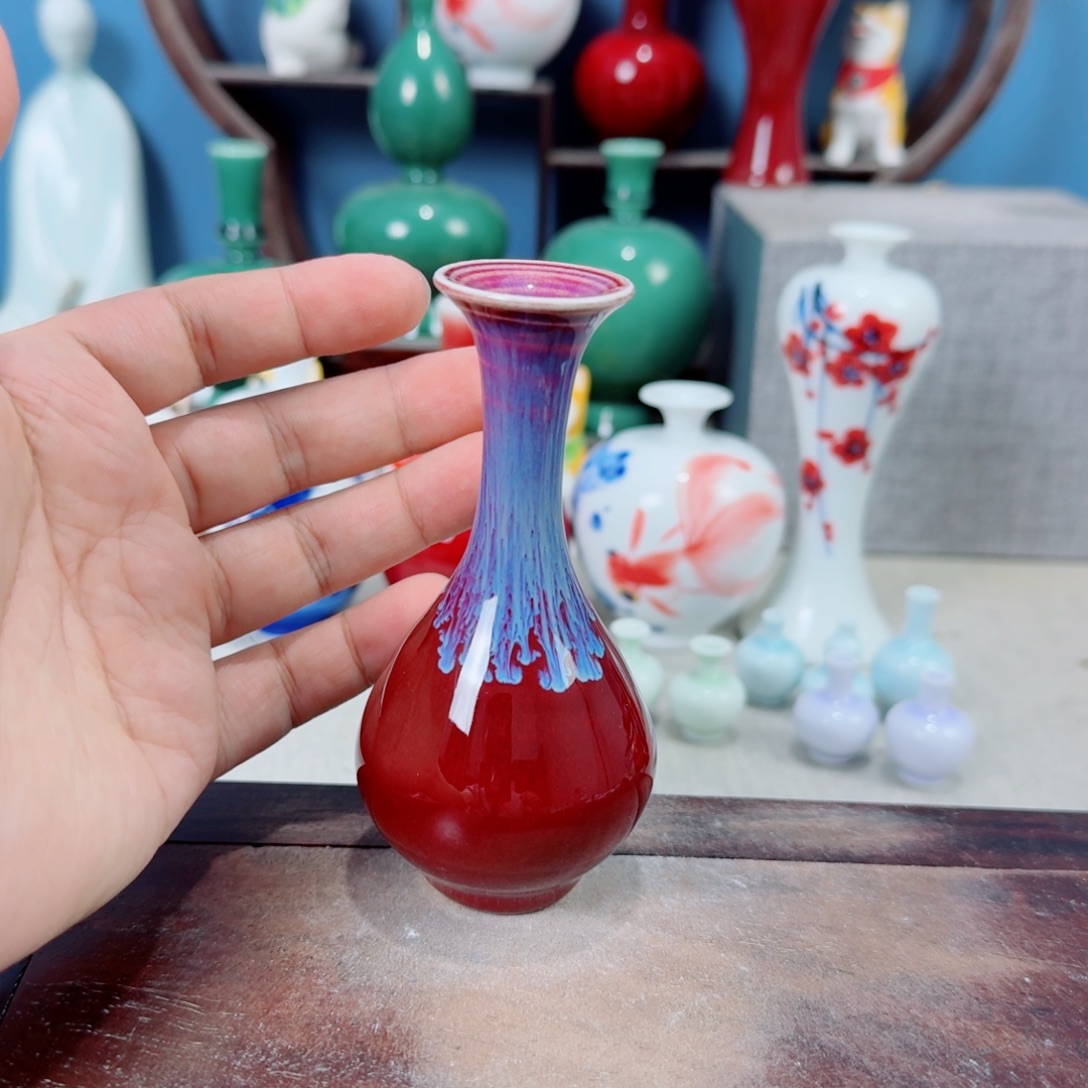 陶瓷手工小花器摆件