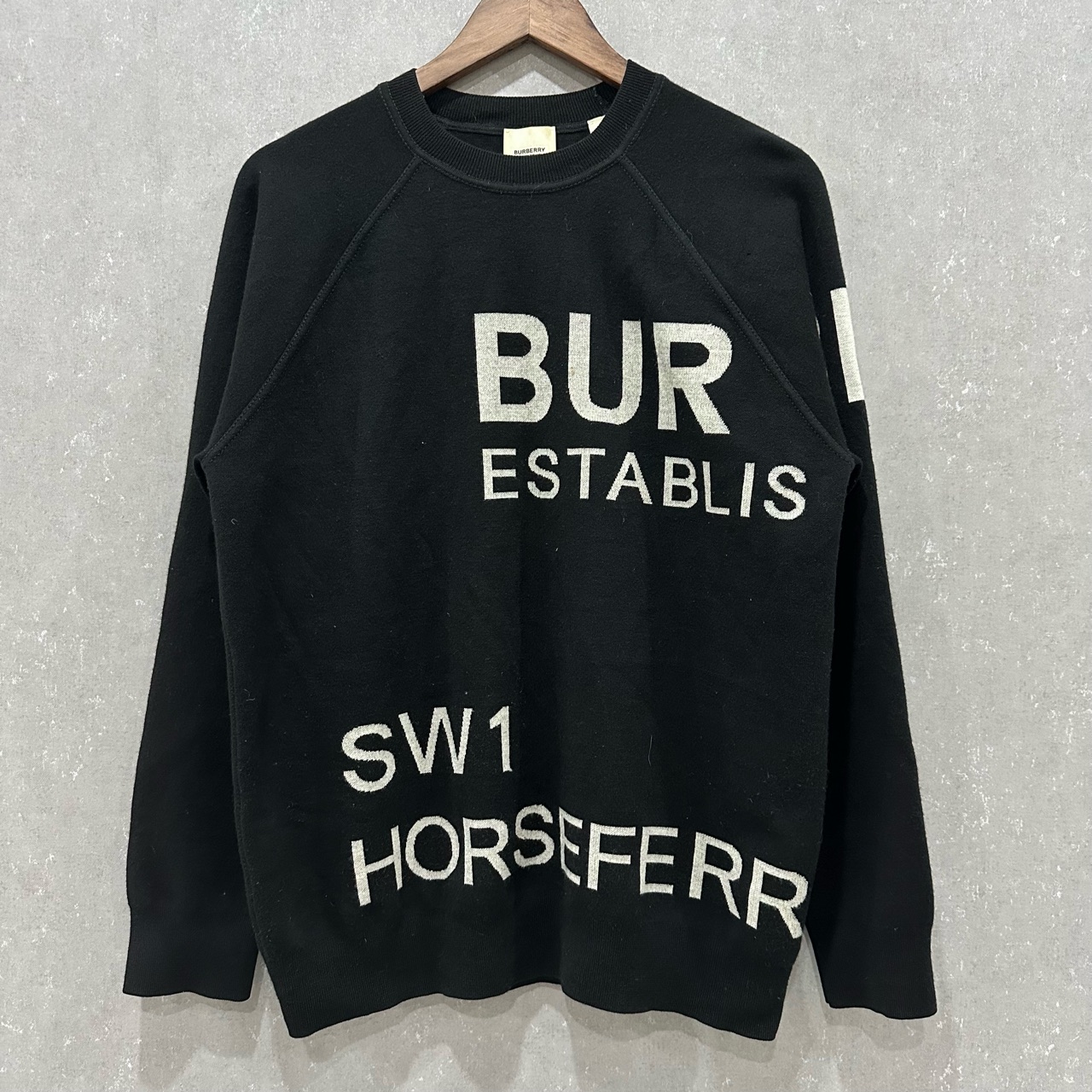 99新 BURBERRY/博柏利 Logo字母套头圆领毛衣 