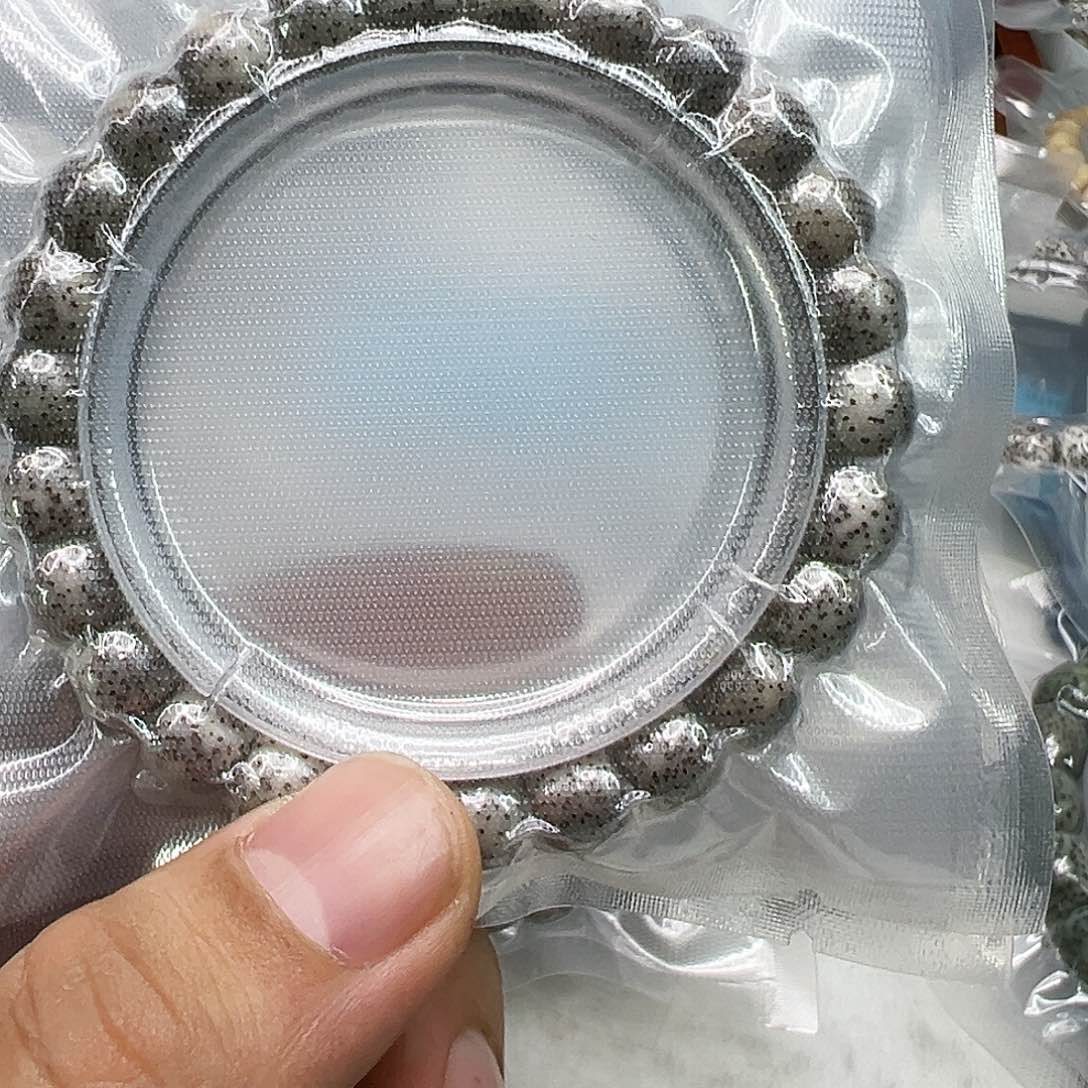 星月菩提手串85高端卡姿兰大眼睛灰冰石玉星月菩提单圈98