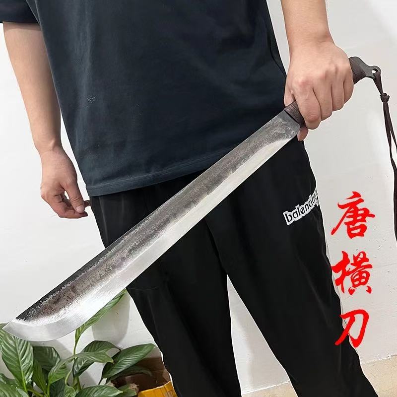 龙泉刀一体龙骨锦衣卫刀唐横刀轨道钢刀车载户外单手刀清刀未开刃