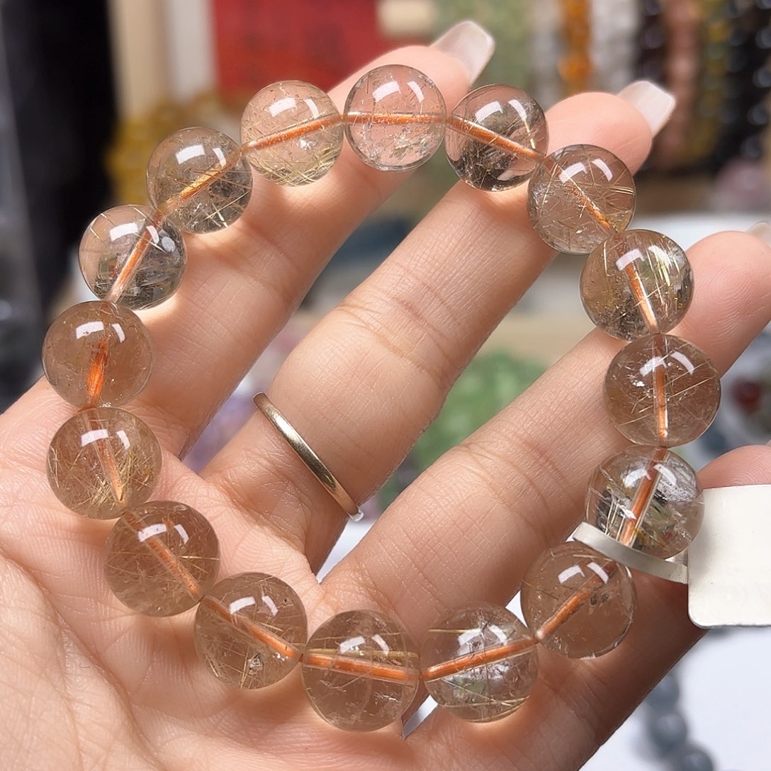 水晶手链未镶嵌金发晶12