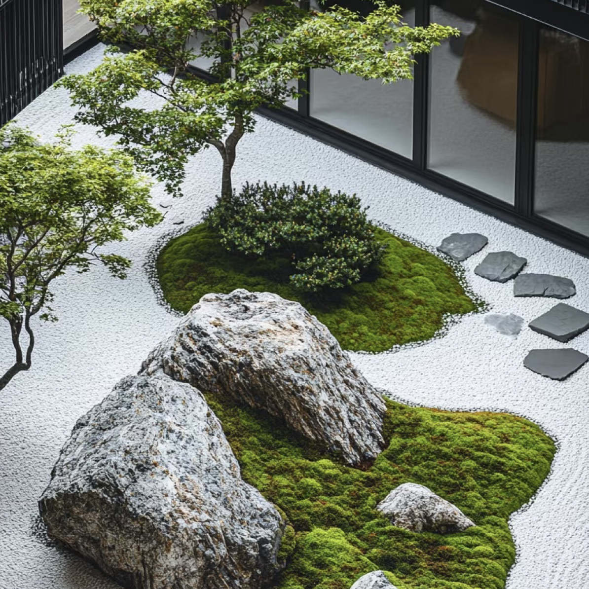 日式庭院植物造景搭配组合净化空气美化环境