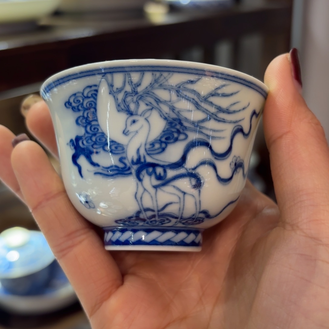 瓷片手工手绘陶瓷茶具