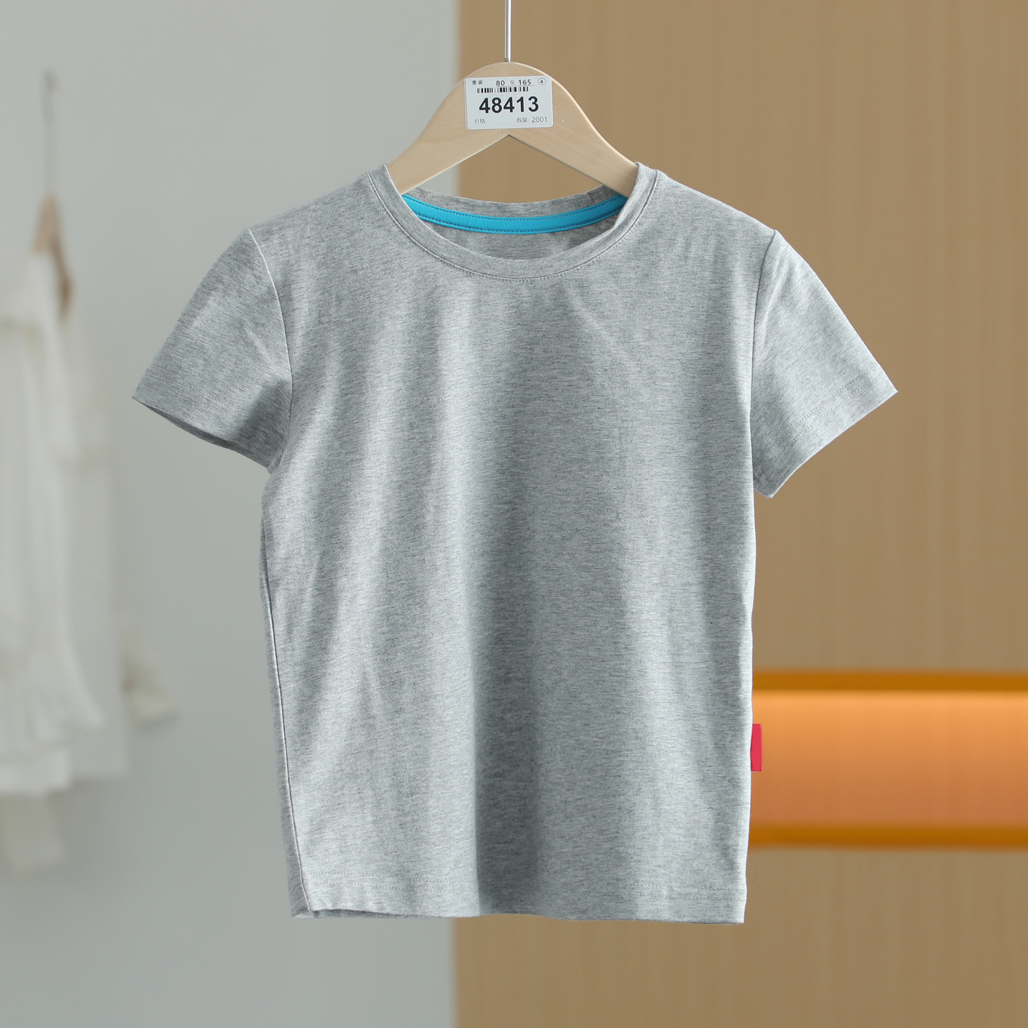 【半价q仓-唐长老自营】货号48413童装新款休闲圆领T恤D七