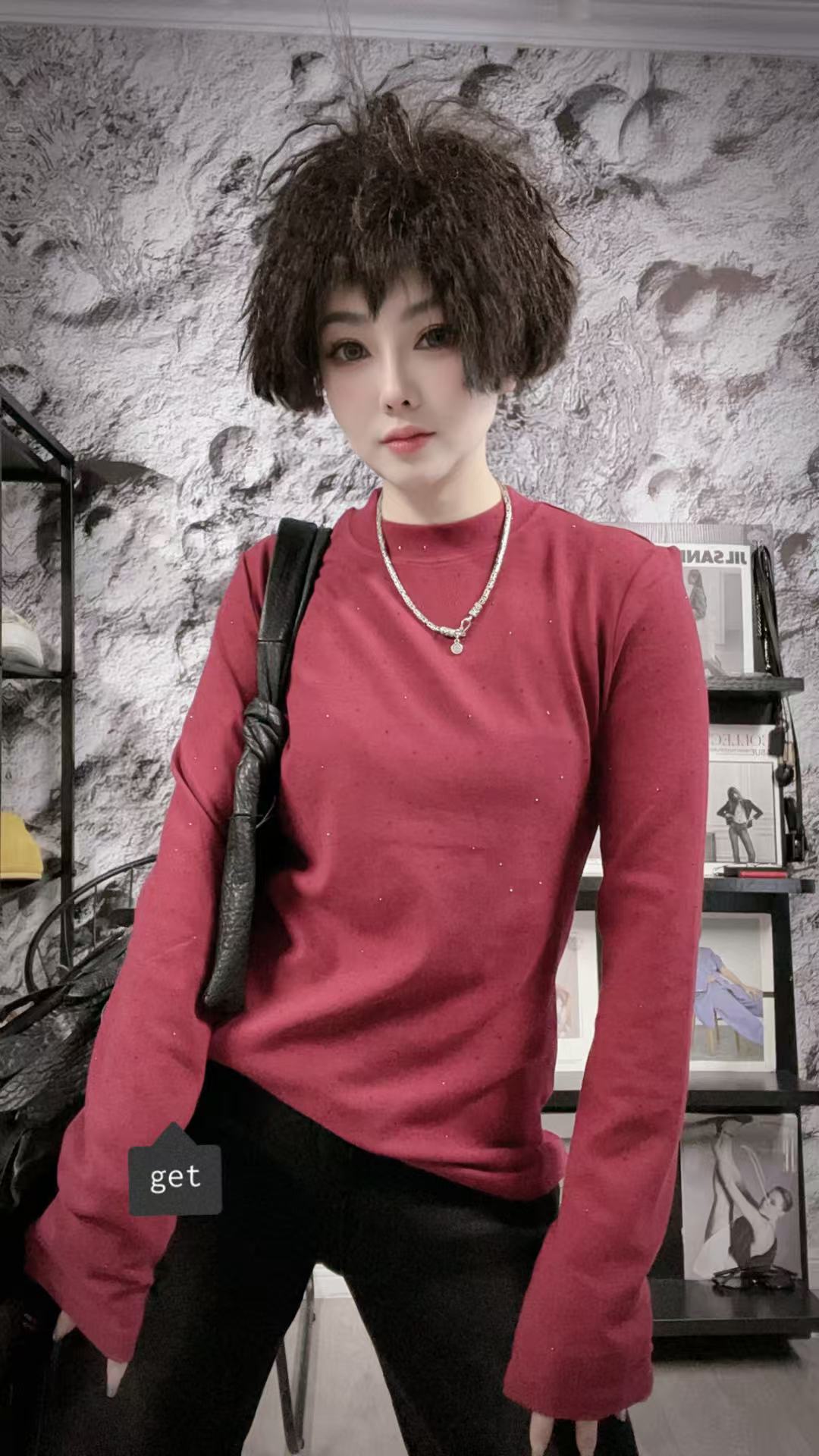 【佳老板】“QS608”爆款韩版时尚洋气女装休闲长袖打底衫