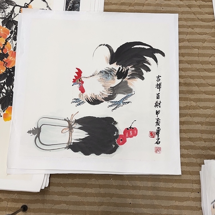 国画花鸟的翅膀和翅膀是一种