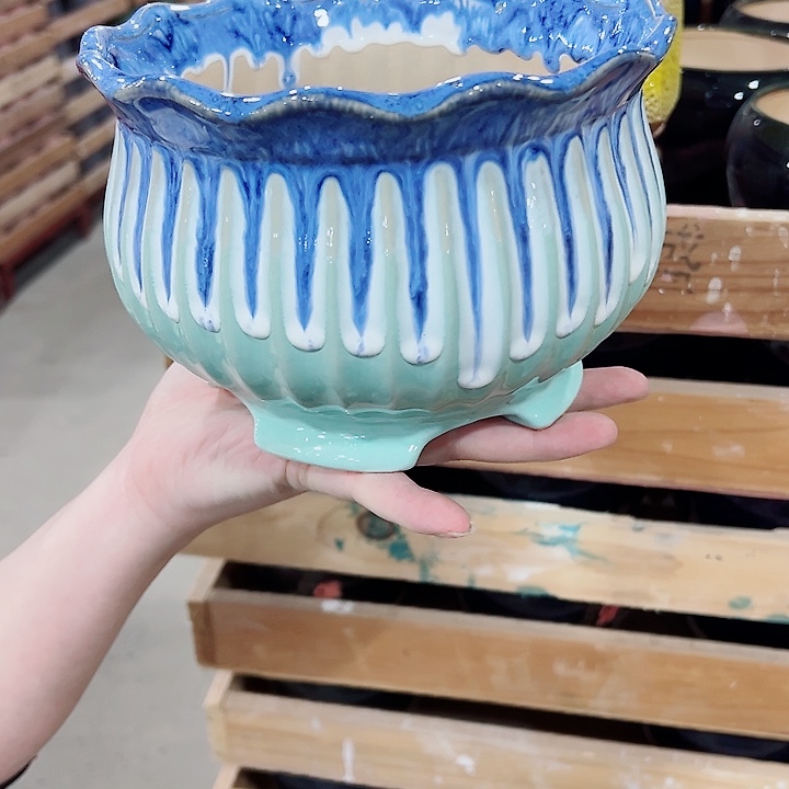 有孔，凑单福利满10元发货陶瓷多肉花盆！