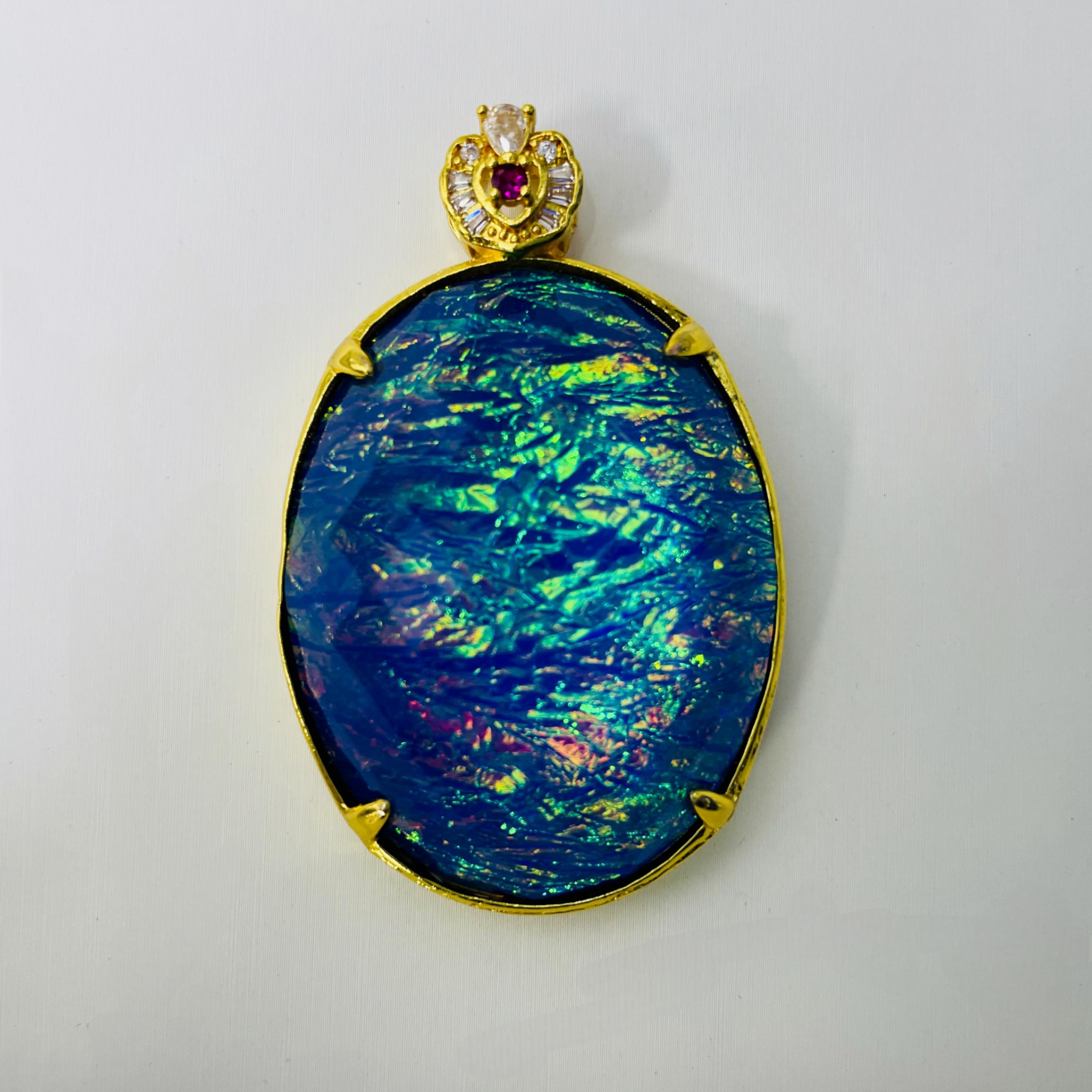 【锦希优选】F493-1蓝斑彩吊坠多样性发一件